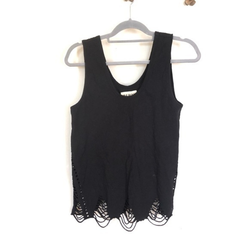 Anthro Pepin Black Tank